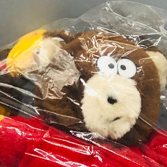 Jaisy Inc. stuffed teddy bear holding football height 10" length 7" READ - Picture 6 of 7